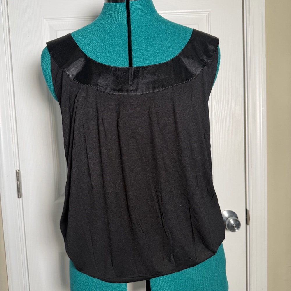 Y2K Inspired Summer Spring Satin-Trim Black Sleeveless Camisole